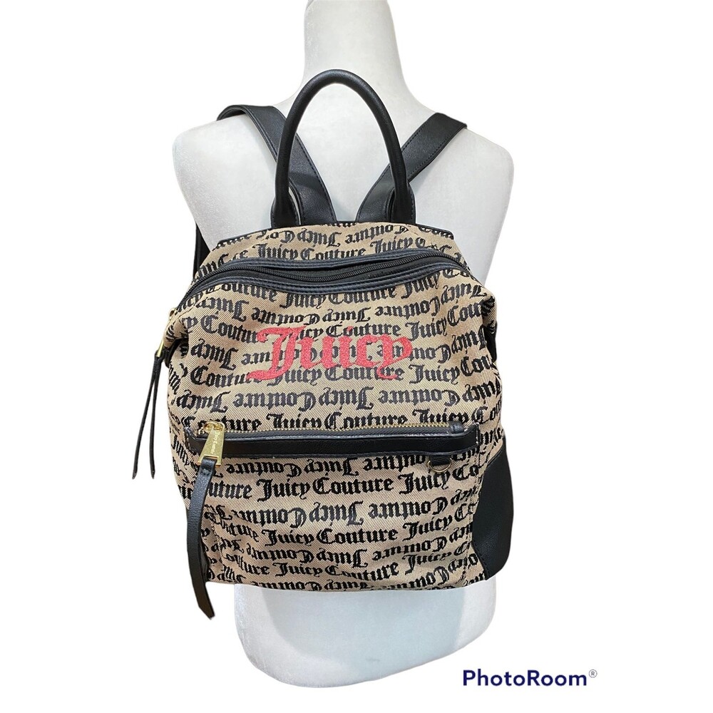 Juicy Couture all-over logo backpack pop out red glitter juicy spell out
